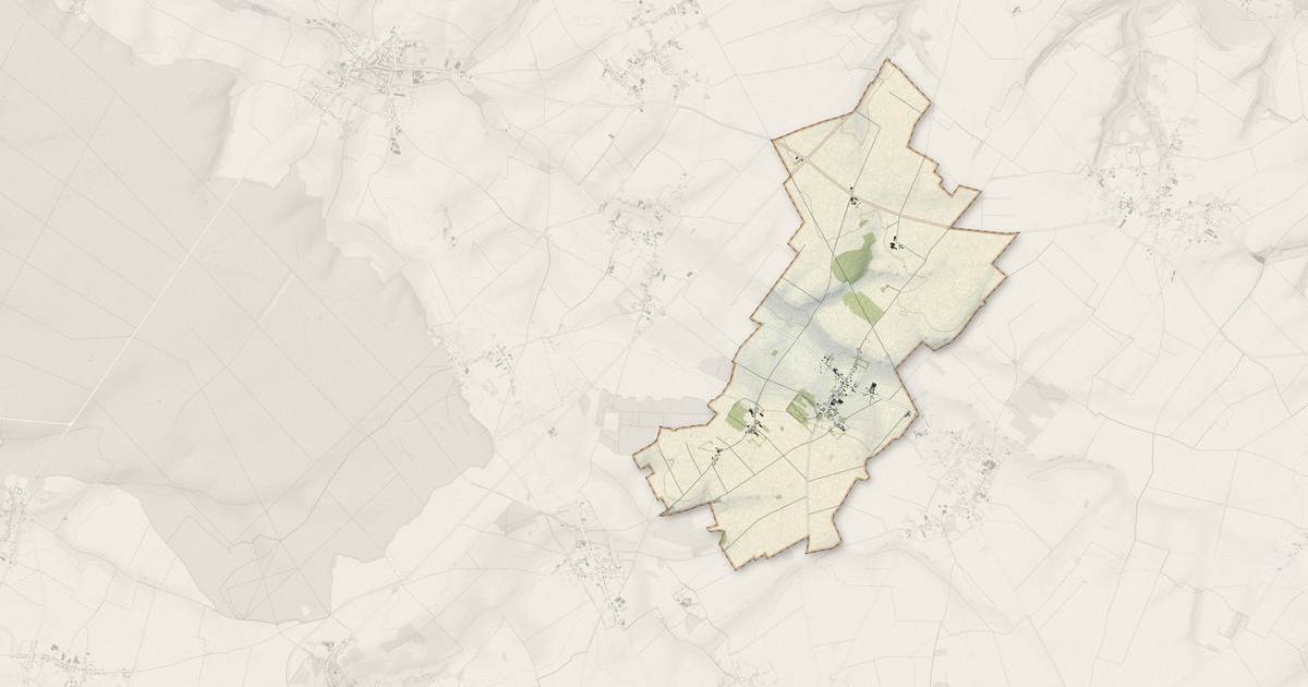 Portrait cartographique de Brailly-Cornehotte : relief, eau, forêts, bâti et voies, calculés à partir des données de l'IGN