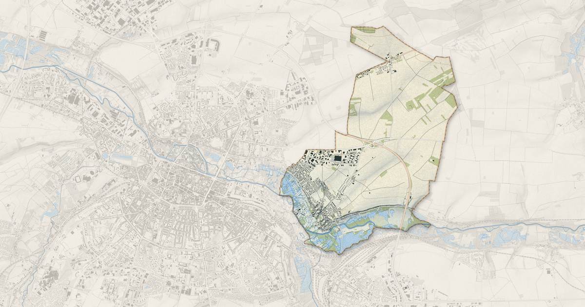 Portrait cartographique de Camon : relief, eau, forêts, bâti et voies, calculés à partir des données de l'IGN