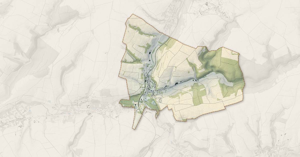 Portrait cartographique de Canaples : relief, eau, forêts, bâti et voies, calculés à partir des données de l'IGN