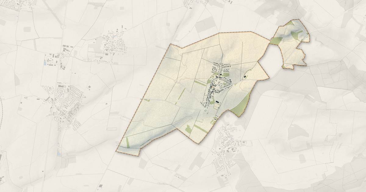 Portrait cartographique de Cardonnette : relief, eau, forêts, bâti et voies, calculés à partir des données de l'IGN