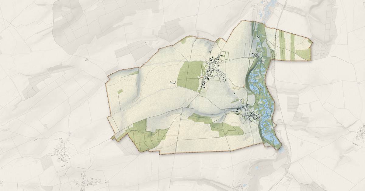 Portrait cartographique de Chaussoy-Epagny : relief, eau, forêts, bâti et voies, calculés à partir des données de l'IGN