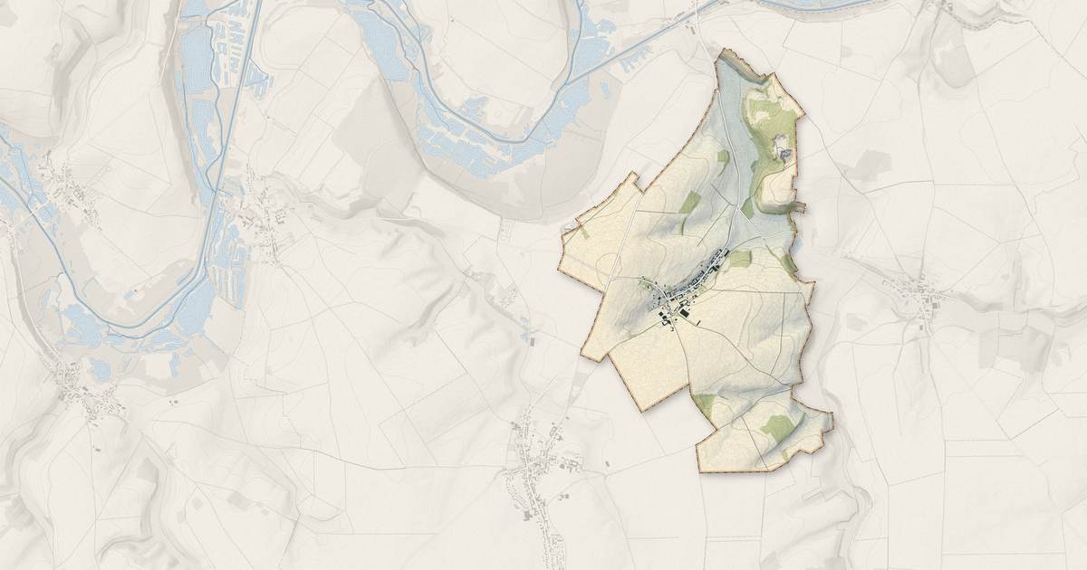 Portrait cartographique de Chuignolles : relief, eau, forêts, bâti et voies, calculés à partir des données de l'IGN