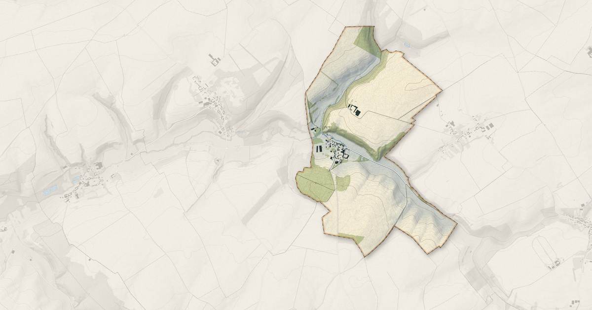 Portrait cartographique de Coigneux : relief, eau, forêts, bâti et voies, calculés à partir des données de l'IGN