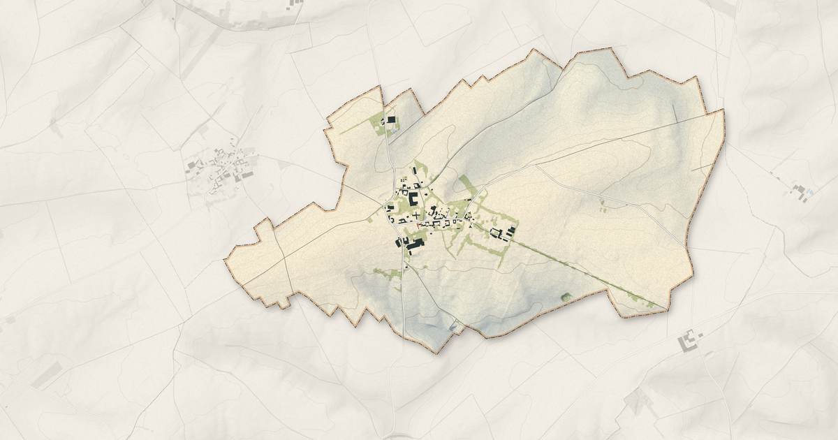 Portrait cartographique de Colincamps : relief, eau, forêts, bâti et voies, calculés à partir des données de l'IGN