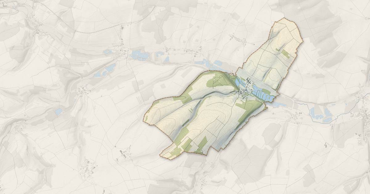 Portrait cartographique de Contre : relief, eau, forêts, bâti et voies, calculés à partir des données de l'IGN