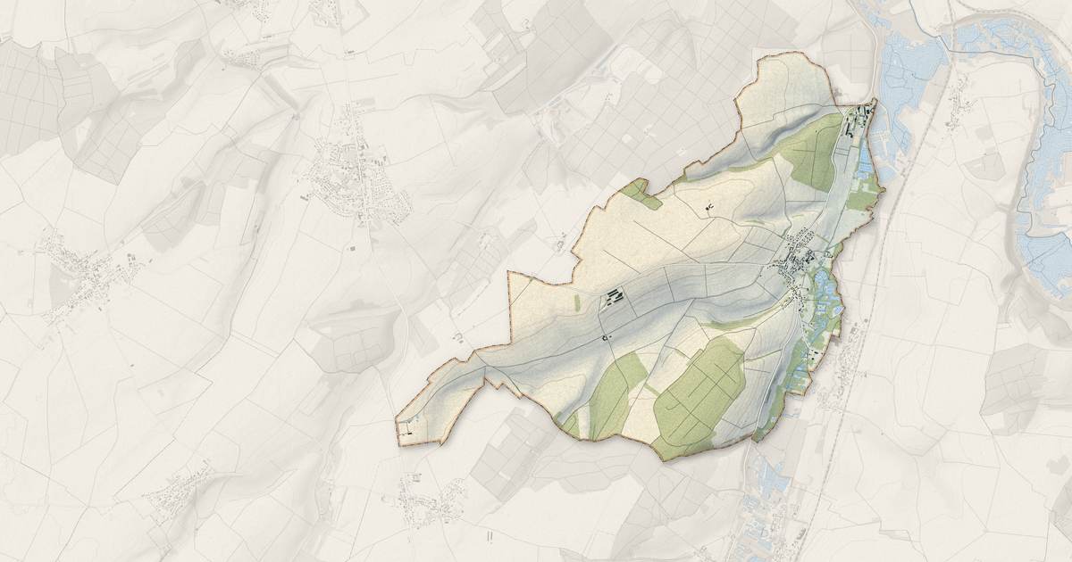 Portrait cartographique de Cottenchy : relief, eau, forêts, bâti et voies, calculés à partir des données de l'IGN
