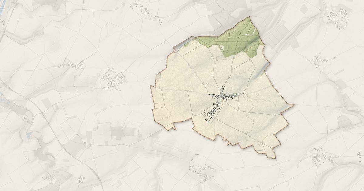 Portrait cartographique de Coullemelle : relief, eau, forêts, bâti et voies, calculés à partir des données de l'IGN