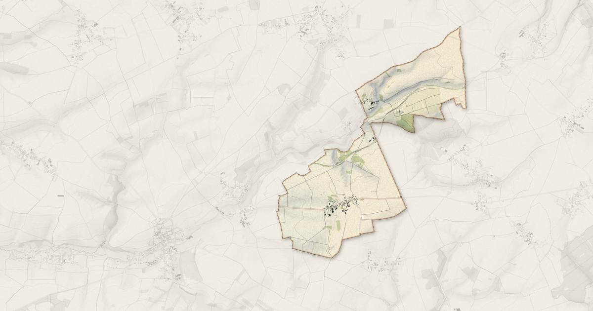Portrait cartographique de Coulonvillers : relief, eau, forêts, bâti et voies, calculés à partir des données de l'IGN