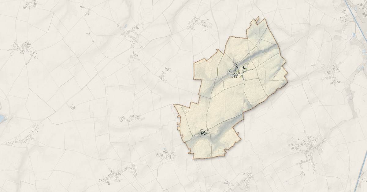 Portrait cartographique de Cressy-Omencourt : relief, eau, forêts, bâti et voies, calculés à partir des données de l'IGN