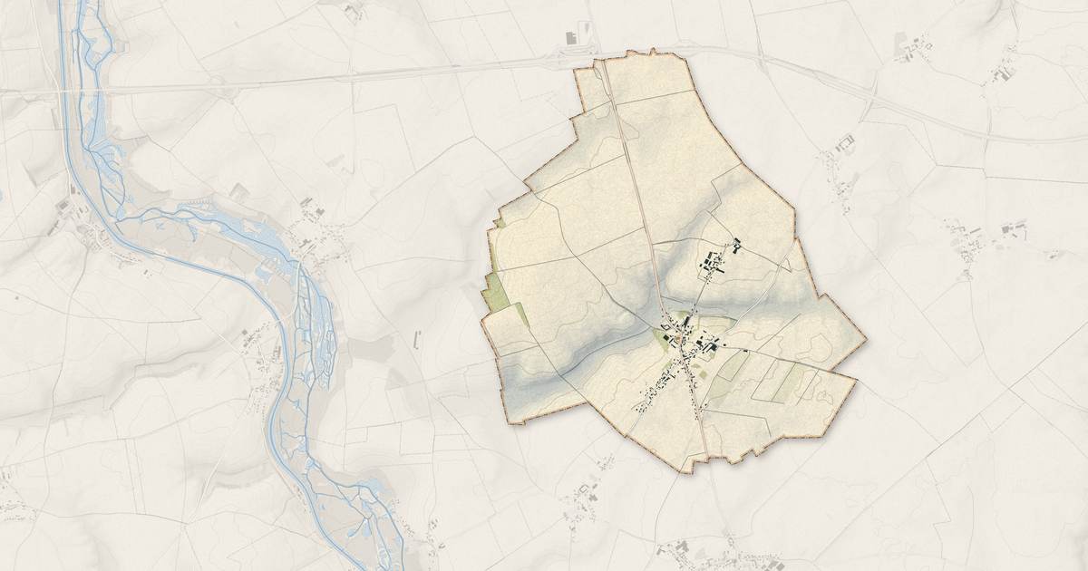 Portrait cartographique de Croix-Moligneaux : relief, eau, forêts, bâti et voies, calculés à partir des données de l'IGN