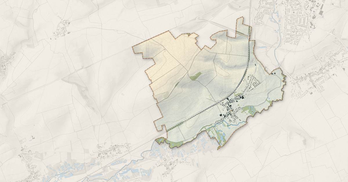 Portrait cartographique de Dernancourt : relief, eau, forêts, bâti et voies, calculés à partir des données de l'IGN