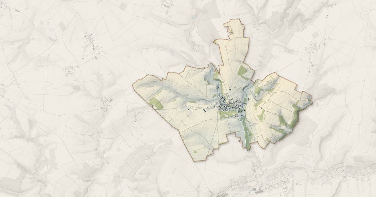 Portrait cartographique de Domart-en-Ponthieu : relief, eau, forêts, bâti et voies, calculés à partir des données de l'IGN