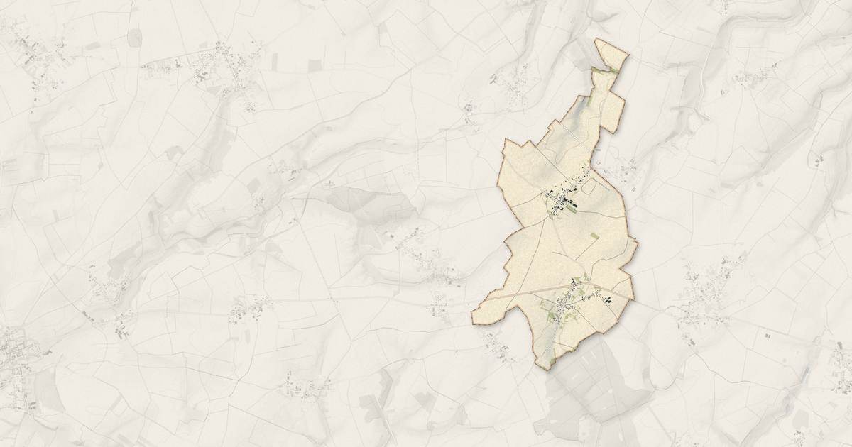 Portrait cartographique de Domléger-Longvillers : relief, eau, forêts, bâti et voies, calculés à partir des données de l'IGN