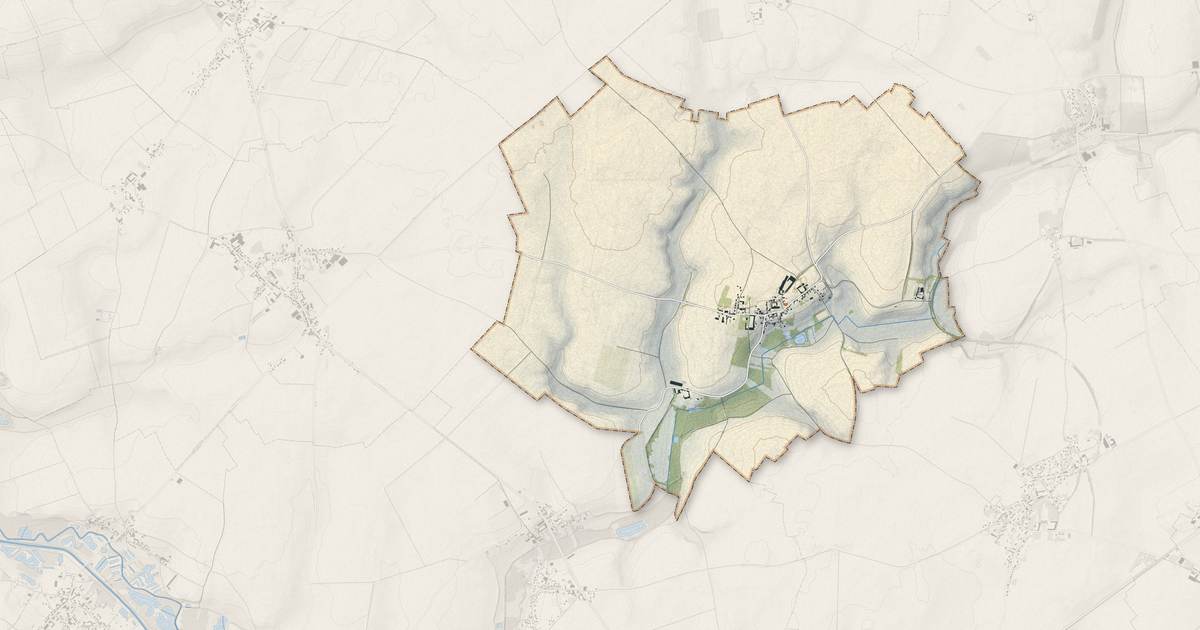 Portrait cartographique de Douilly : relief, eau, forêts, bâti et voies, calculés à partir des données de l'IGN