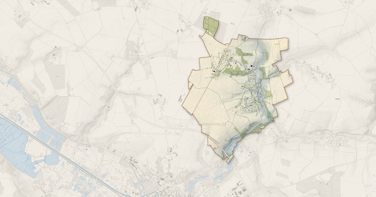 Portrait cartographique de Drucat : relief, eau, forêts, bâti et voies, calculés à partir des données de l'IGN