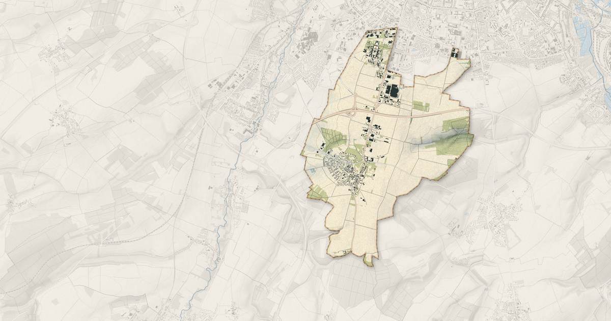 Portrait cartographique de Dury : relief, eau, forêts, bâti et voies, calculés à partir des données de l'IGN