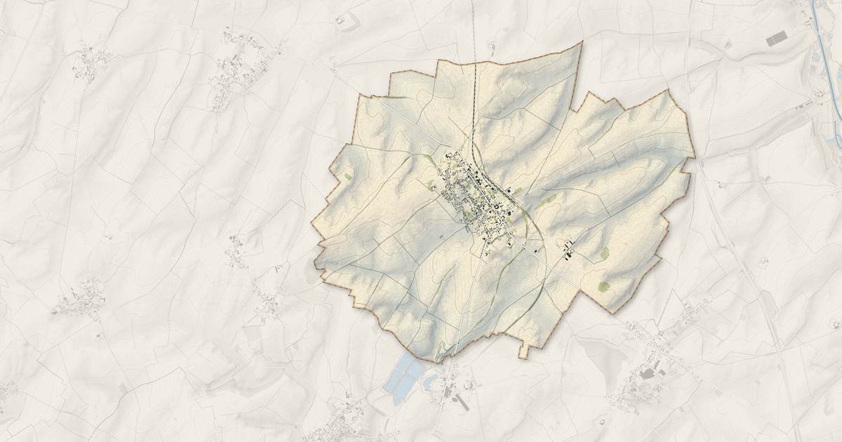 Portrait cartographique de Épehy : relief, eau, forêts, bâti et voies, calculés à partir des données de l'IGN
