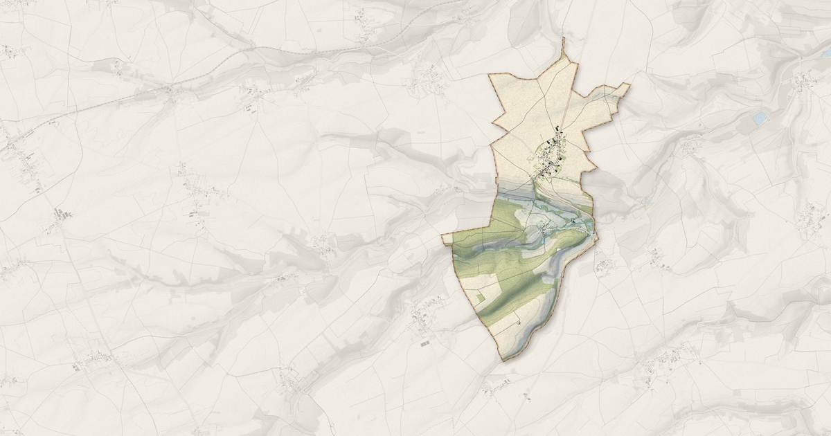 Portrait cartographique de Équennes-Éramecourt : relief, eau, forêts, bâti et voies, calculés à partir des données de l'IGN