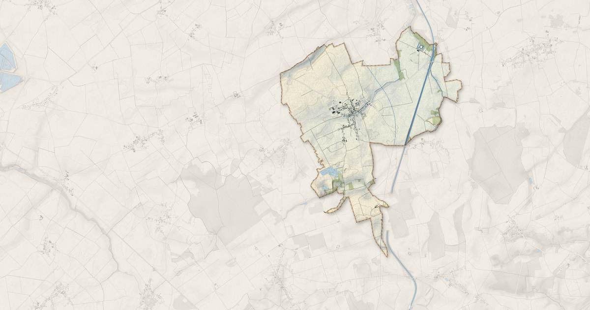 Portrait cartographique de Ercheu : relief, eau, forêts, bâti et voies, calculés à partir des données de l'IGN
