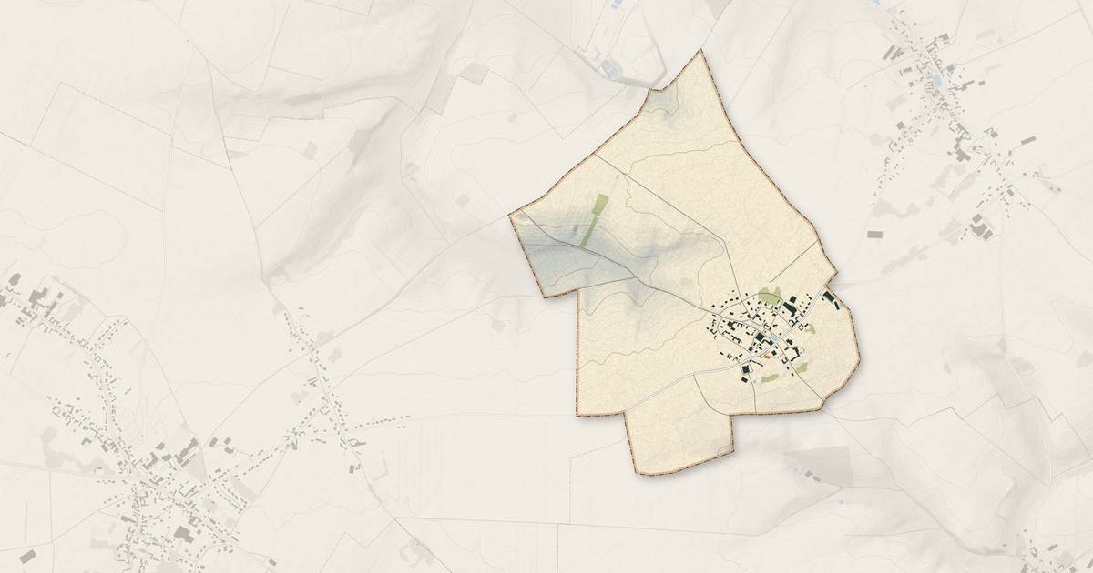 Portrait cartographique de Ergnies : relief, eau, forêts, bâti et voies, calculés à partir des données de l'IGN