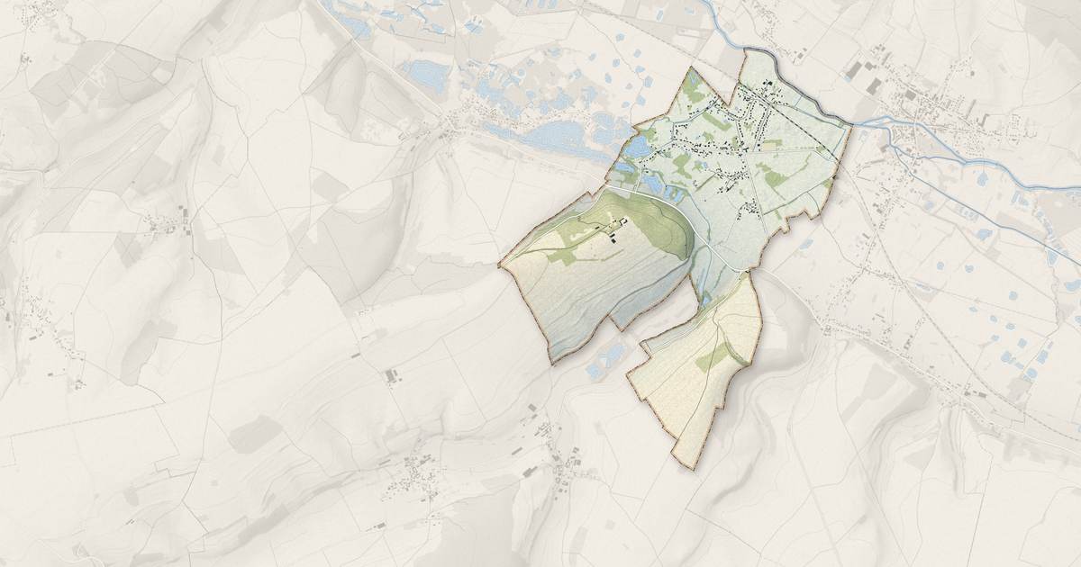 Portrait cartographique de Érondelle : relief, eau, forêts, bâti et voies, calculés à partir des données de l'IGN