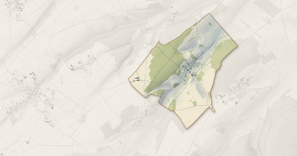Portrait cartographique de Étréjust : relief, eau, forêts, bâti et voies, calculés à partir des données de l'IGN
