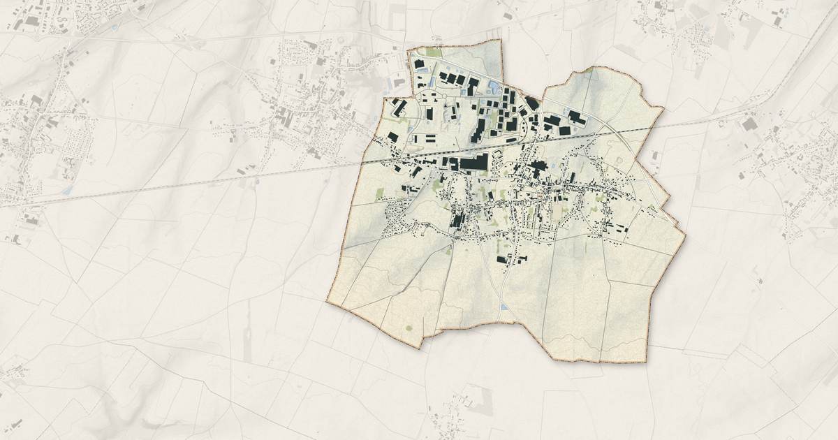 Portrait cartographique de Feuquières-en-Vimeu : relief, eau, forêts, bâti et voies, calculés à partir des données de l'IGN