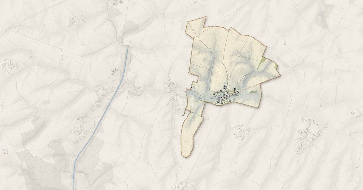 Portrait cartographique de Fins : relief, eau, forêts, bâti et voies, calculés à partir des données de l'IGN