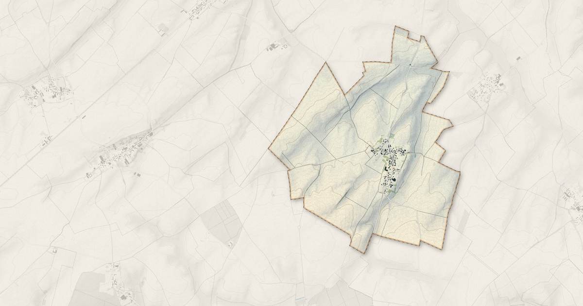 Portrait cartographique de Flers : relief, eau, forêts, bâti et voies, calculés à partir des données de l'IGN
