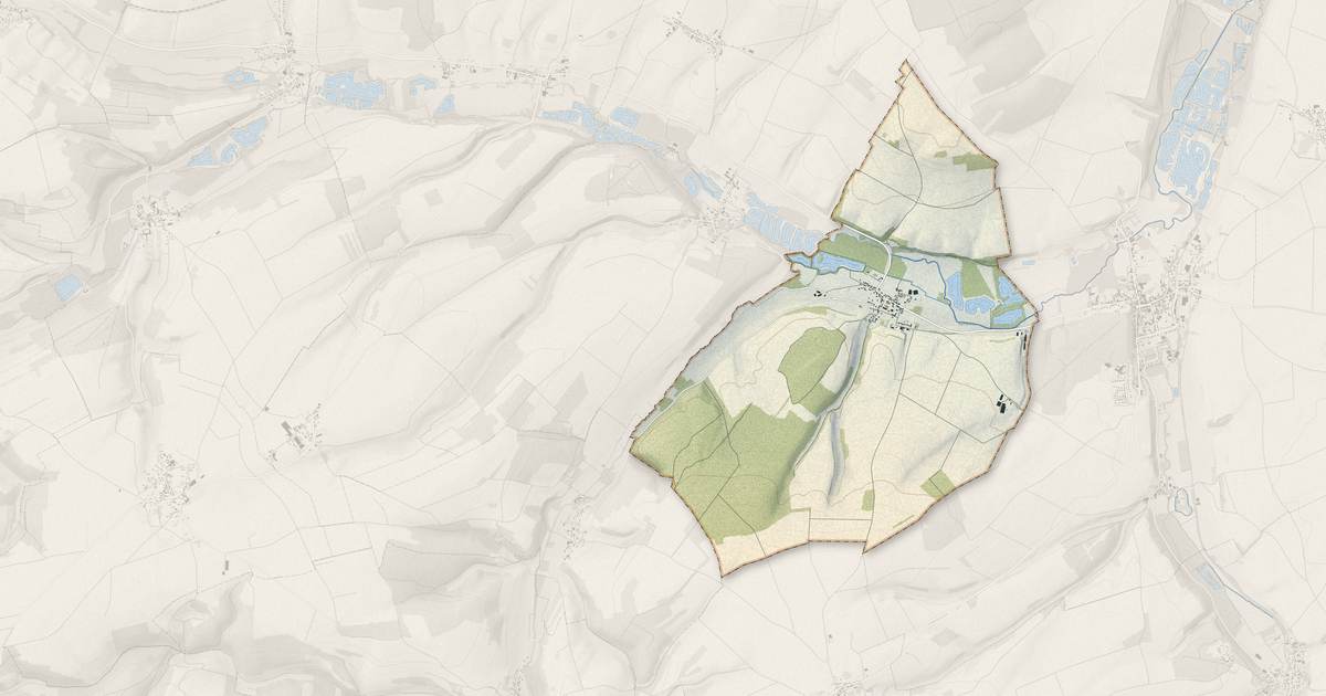 Portrait cartographique de Fleury : relief, eau, forêts, bâti et voies, calculés à partir des données de l'IGN