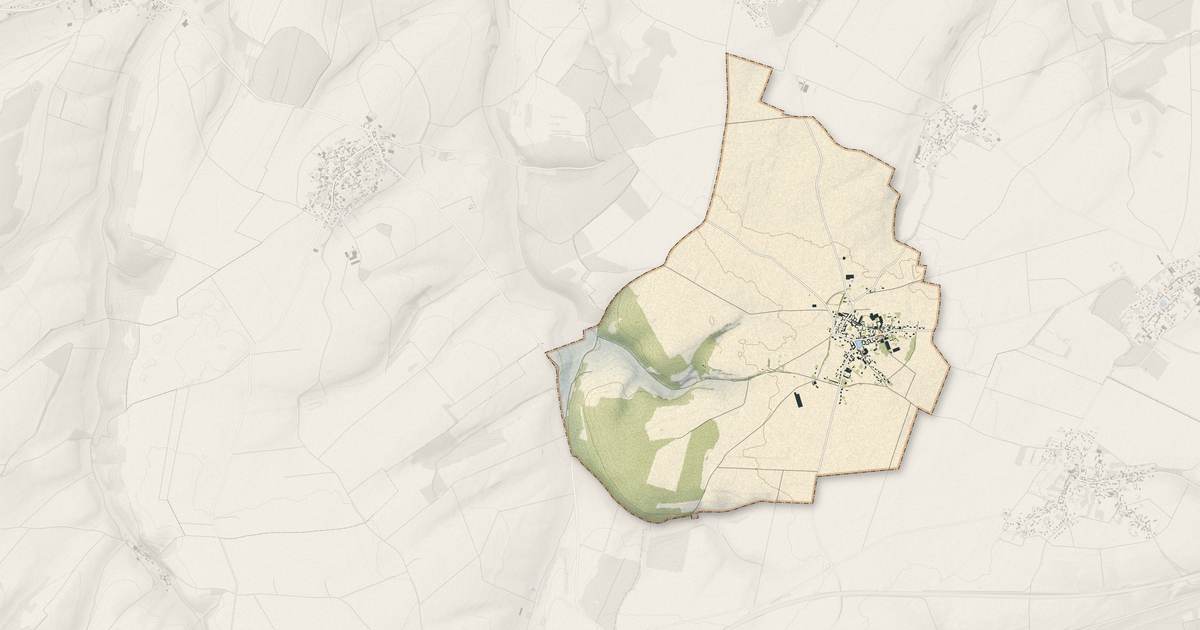 Portrait cartographique de Fluy : relief, eau, forêts, bâti et voies, calculés à partir des données de l'IGN