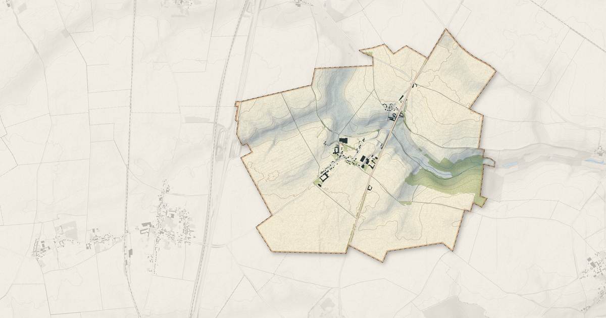 Portrait cartographique de Fonches-Fonchette : relief, eau, forêts, bâti et voies, calculés à partir des données de l'IGN