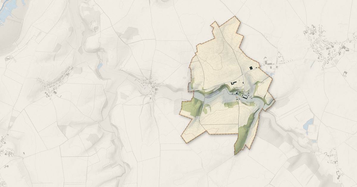 Portrait cartographique de Fontaine-lès-Cappy : relief, eau, forêts, bâti et voies, calculés à partir des données de l'IGN