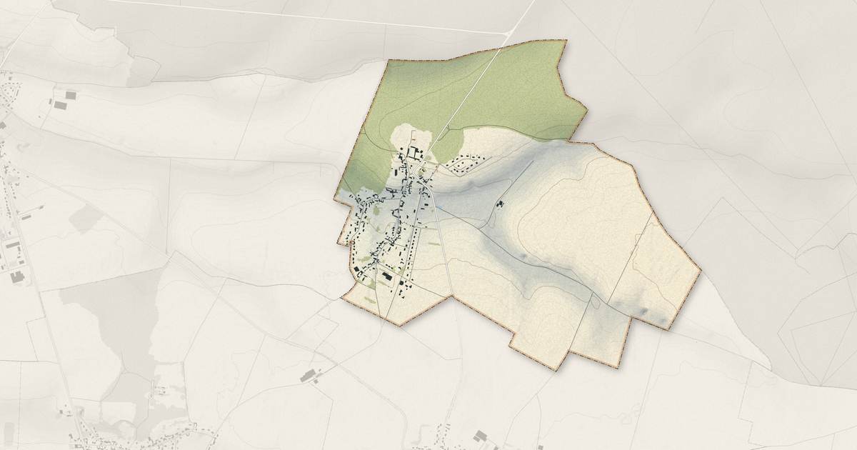 Portrait cartographique de Forest-l'Abbaye : relief, eau, forêts, bâti et voies, calculés à partir des données de l'IGN