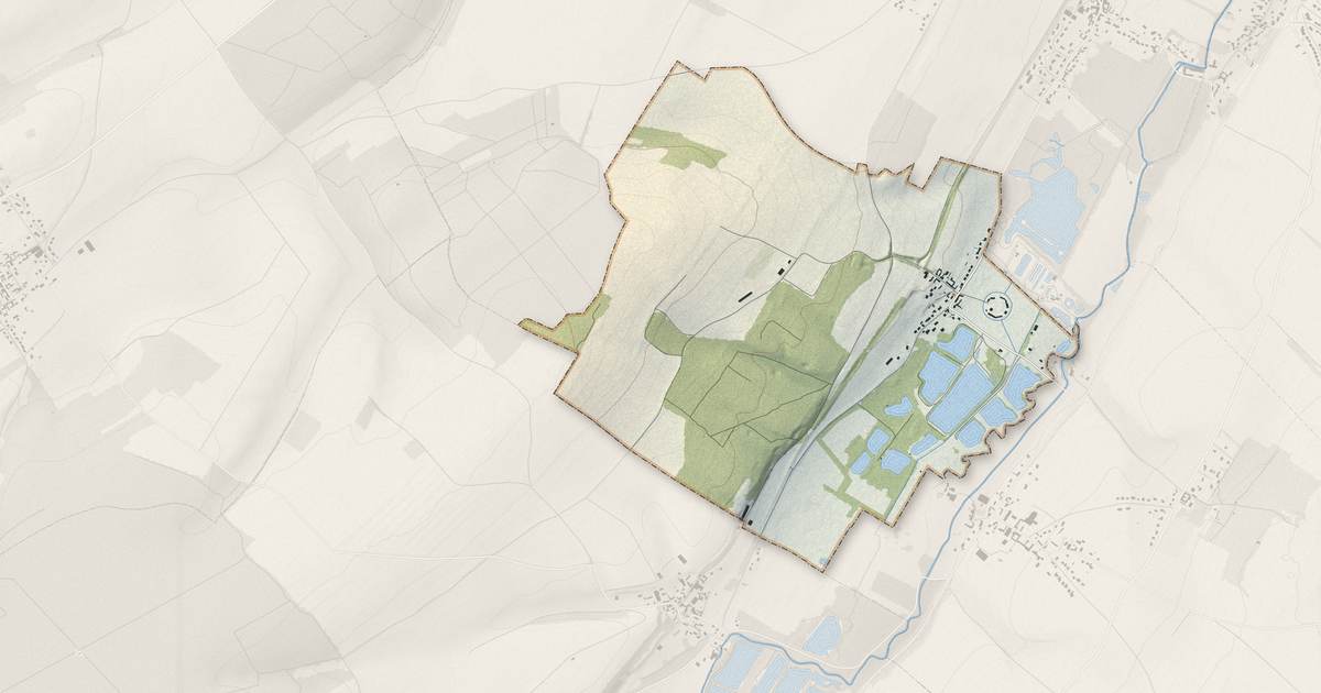 Portrait cartographique de Fossemanant : relief, eau, forêts, bâti et voies, calculés à partir des données de l'IGN