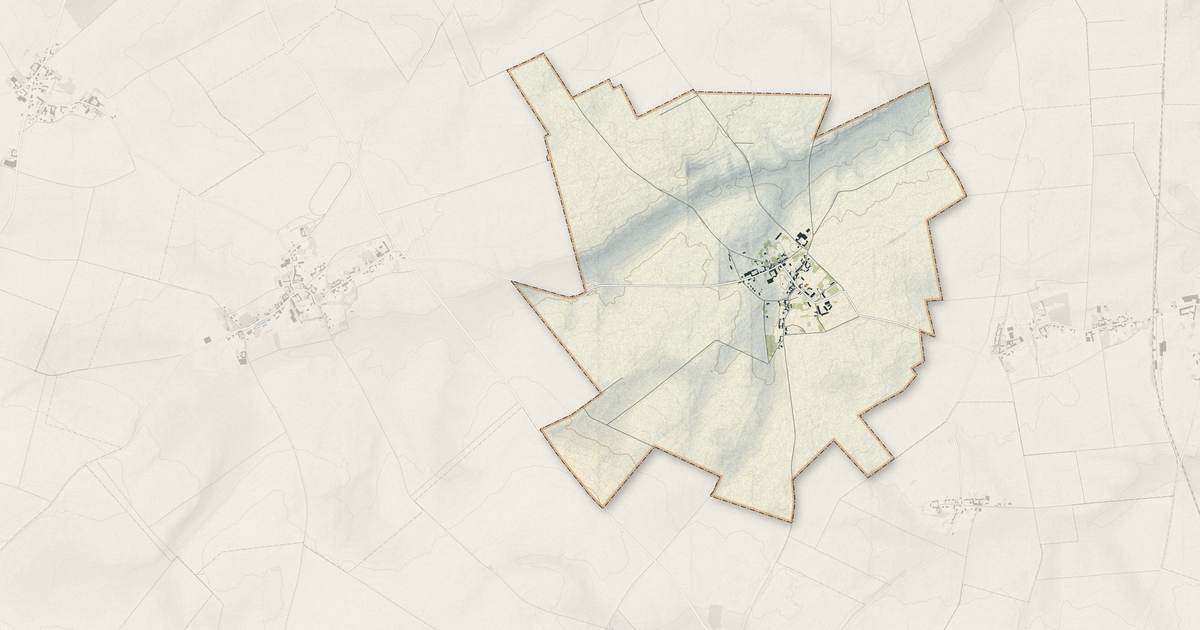 Portrait cartographique de Fouquescourt : relief, eau, forêts, bâti et voies, calculés à partir des données de l'IGN