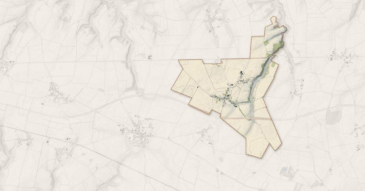 Portrait cartographique de Framerville-Rainecourt : relief, eau, forêts, bâti et voies, calculés à partir des données de l'IGN
