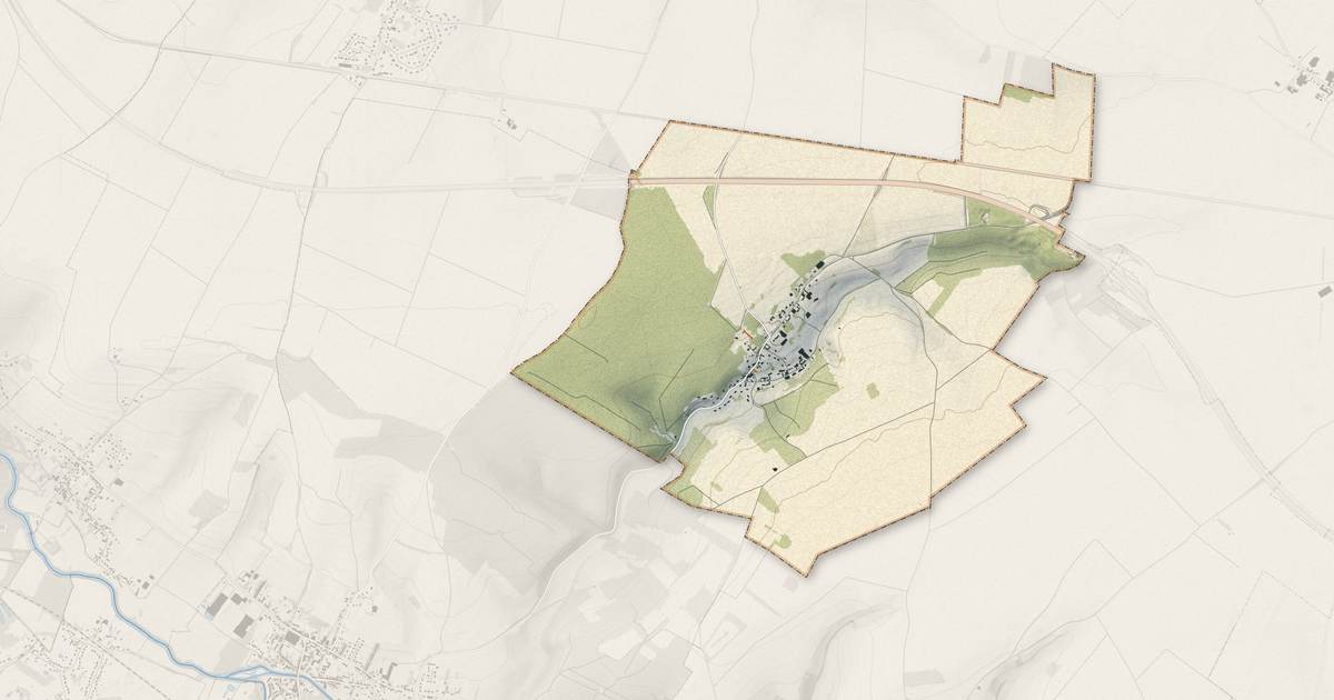Portrait cartographique de Francières : relief, eau, forêts, bâti et voies, calculés à partir des données de l'IGN