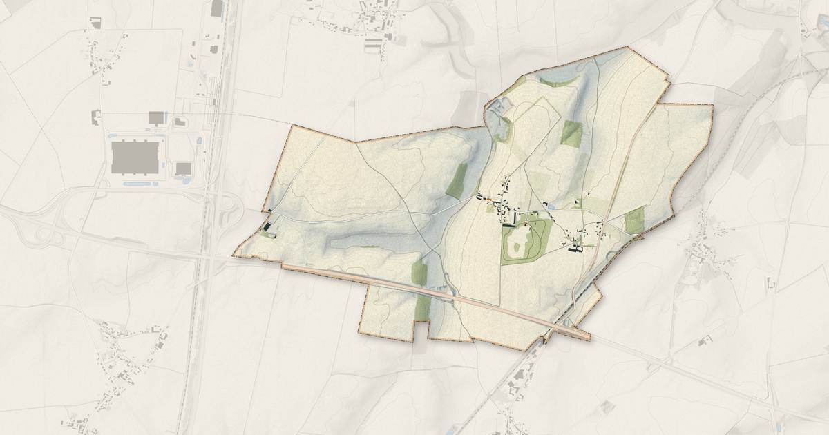 Portrait cartographique de Fresnes-Mazancourt : relief, eau, forêts, bâti et voies, calculés à partir des données de l'IGN
