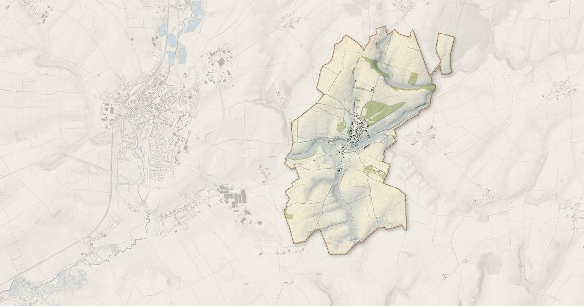 Portrait cartographique de Fricourt : relief, eau, forêts, bâti et voies, calculés à partir des données de l'IGN