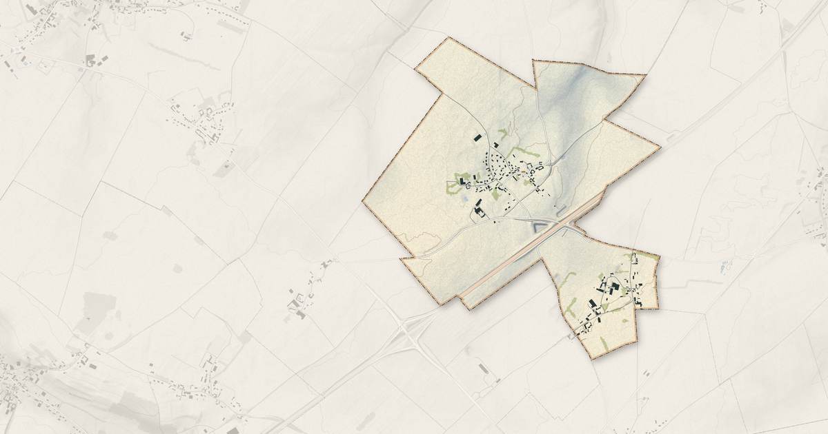 Portrait cartographique de Grébault-Mesnil : relief, eau, forêts, bâti et voies, calculés à partir des données de l'IGN