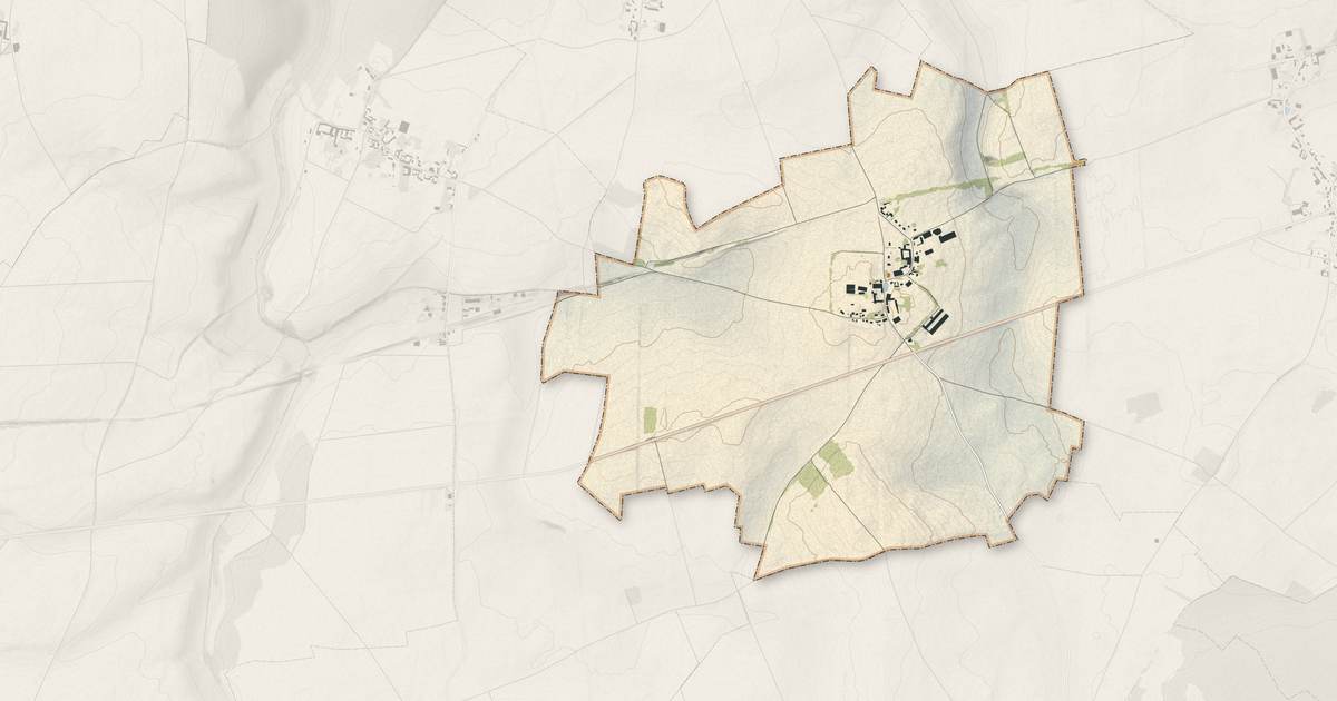 Portrait cartographique de Grivillers : relief, eau, forêts, bâti et voies, calculés à partir des données de l'IGN
