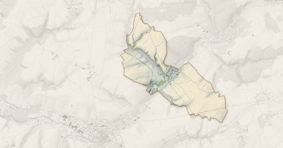 Portrait cartographique de Grouches-Luchuel : relief, eau, forêts, bâti et voies, calculés à partir des données de l'IGN