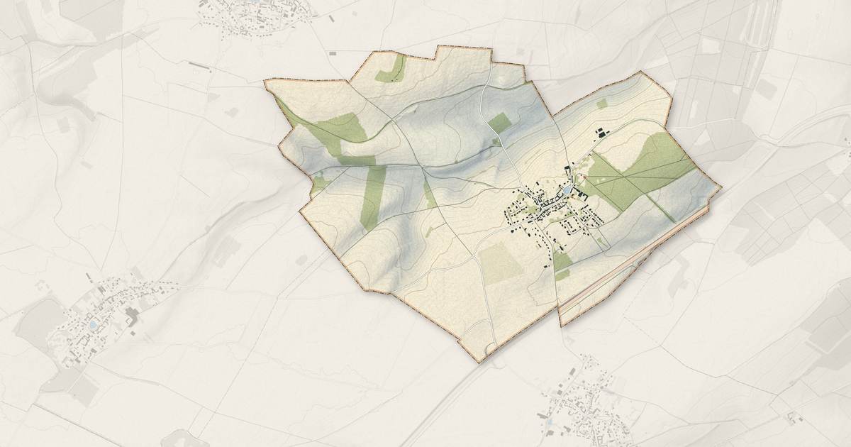 Portrait cartographique de Guignemicourt : relief, eau, forêts, bâti et voies, calculés à partir des données de l'IGN