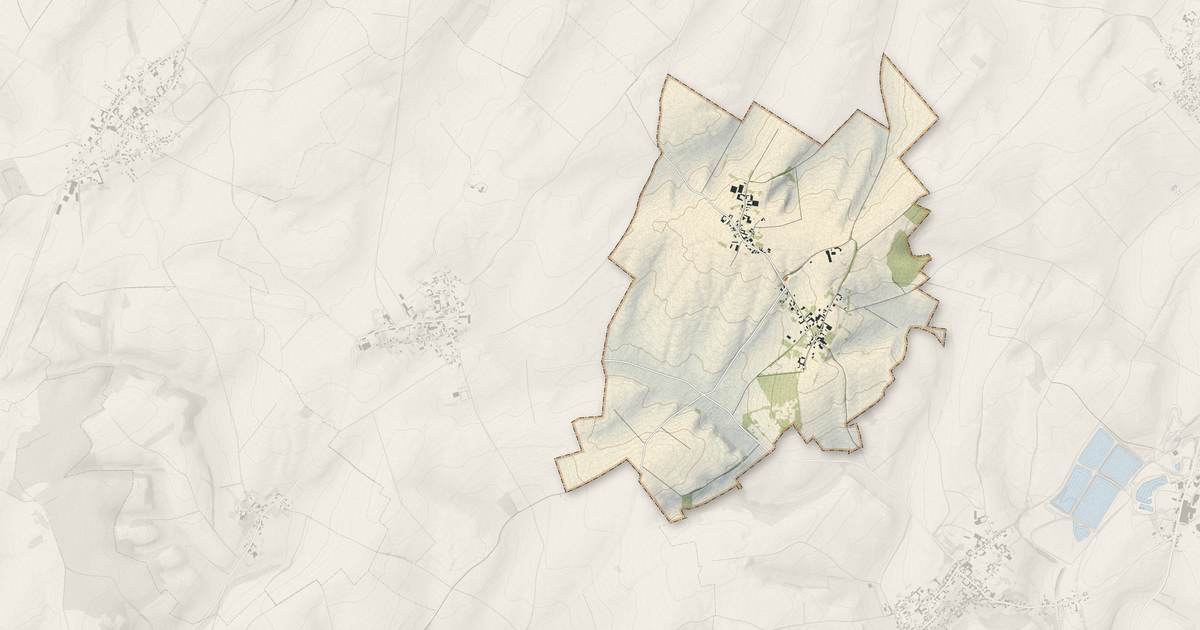 Portrait cartographique de Guyencourt-Saulcourt : relief, eau, forêts, bâti et voies, calculés à partir des données de l'IGN