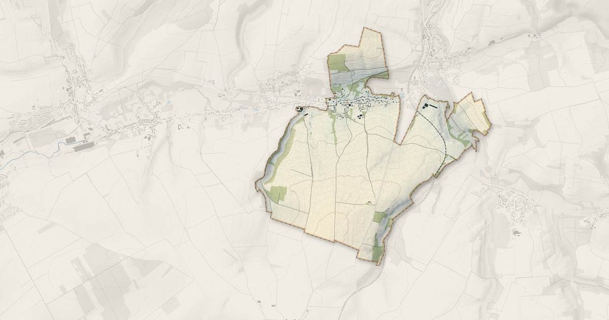 Portrait cartographique de Halloy-lès-Pernois : relief, eau, forêts, bâti et voies, calculés à partir des données de l'IGN