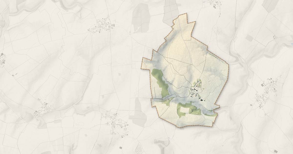 Portrait cartographique de Hardecourt-aux-Bois : relief, eau, forêts, bâti et voies, calculés à partir des données de l'IGN