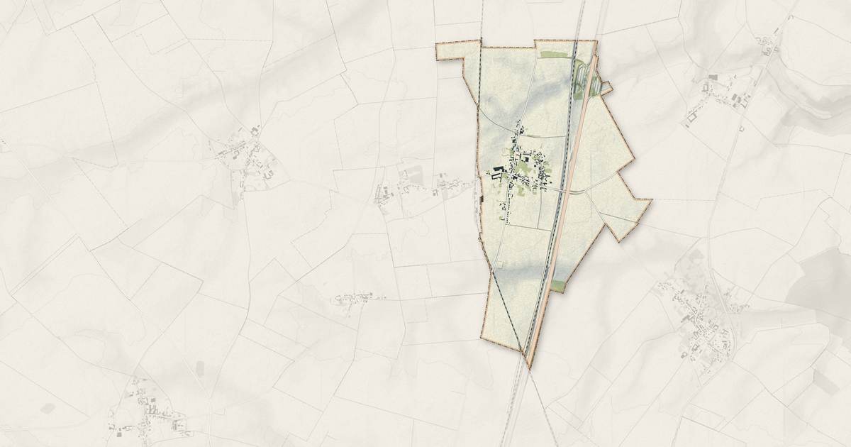 Portrait cartographique de Hattencourt : relief, eau, forêts, bâti et voies, calculés à partir des données de l'IGN