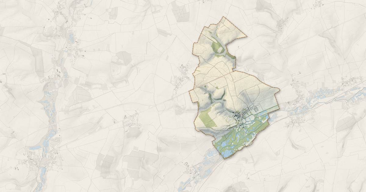 Portrait cartographique de Heilly : relief, eau, forêts, bâti et voies, calculés à partir des données de l'IGN