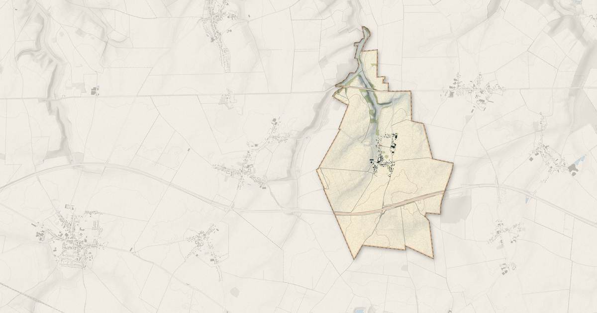 Portrait cartographique de Herleville : relief, eau, forêts, bâti et voies, calculés à partir des données de l'IGN